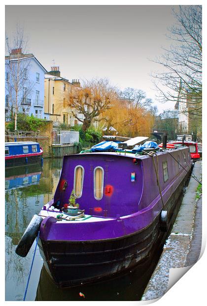 Serene Life on the Narrow Boats Print by Andy Evans Photos