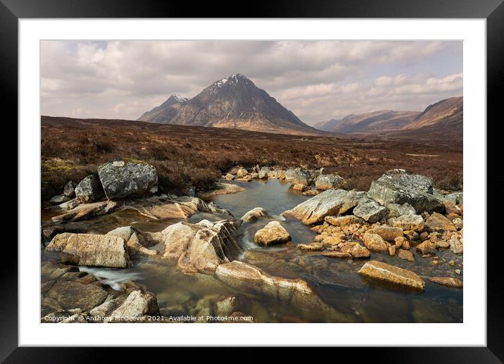 Glencoe and the Buachaille Etive Mòr  Framed Mounted Print by Anthony McGeever