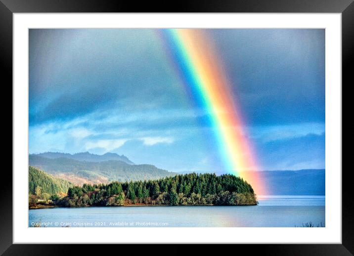 Rainbows End. Loch Awe, Scotland Framed Mounted Print by Wall Art by Craig Cusins