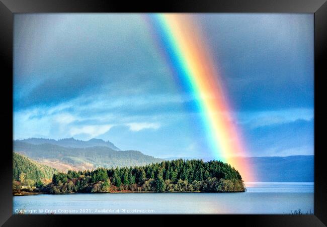 Rainbows End. Loch Awe, Scotland Framed Print by Wall Art by Craig Cusins
