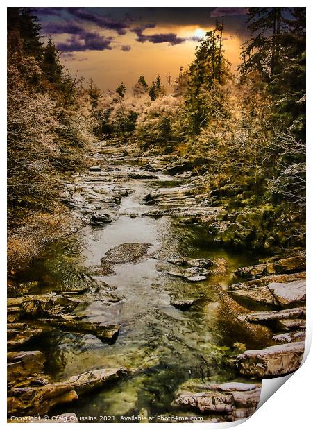 Icy River, Aviemore, Scotland Print by Wall Art by Craig Cusins