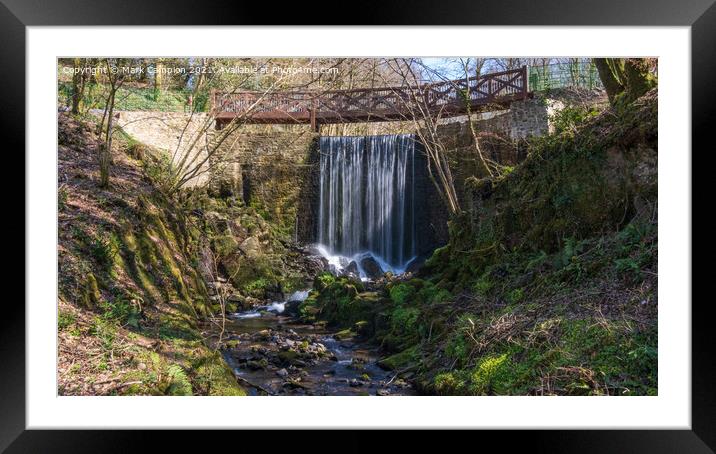 National Botanic Garden of Wales Woodland Waterfall  Framed Mounted Print by Mark Campion