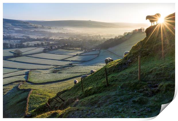 Hope Valley and Castleton Print by John Finney