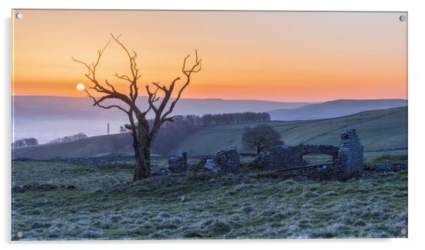 Hurd Low Ruin at sunrise Acrylic by John Finney