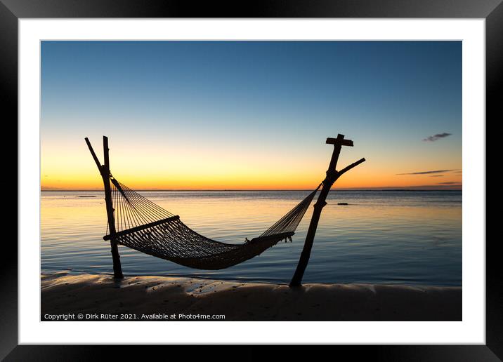 Sunset in Mauritius Framed Mounted Print by Dirk Rüter
