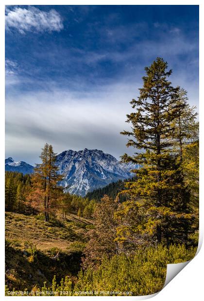 Watzmann in autumn Print by Dirk Rüter