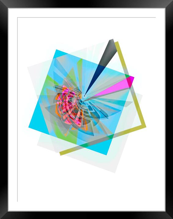 Natures Geometry in Digital Spin Framed Mounted Print by Beryl Curran
