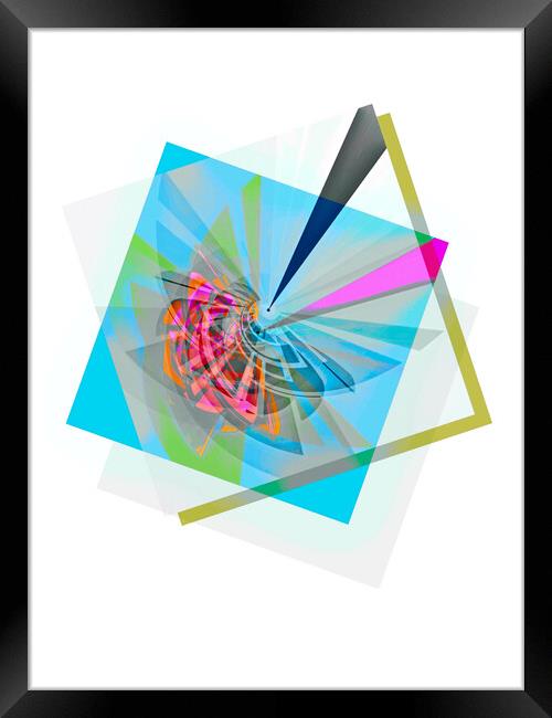 Natures Geometry in Digital Spin Framed Print by Beryl Curran