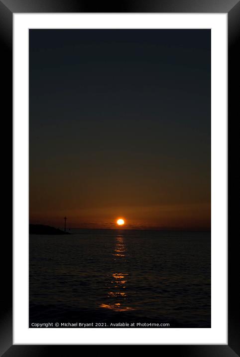 Sunrise at clacton on sea Framed Mounted Print by Michael bryant Tiptopimage