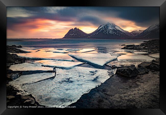 Brunahorn Ice Framed Print by Tony Prower