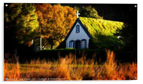 Hof church Acrylic by Tony Prower