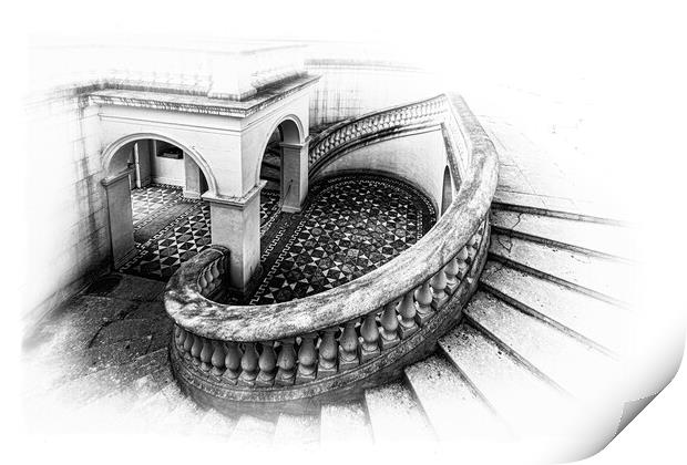Curves arches and steps Print by Ian Johnston  LRPS