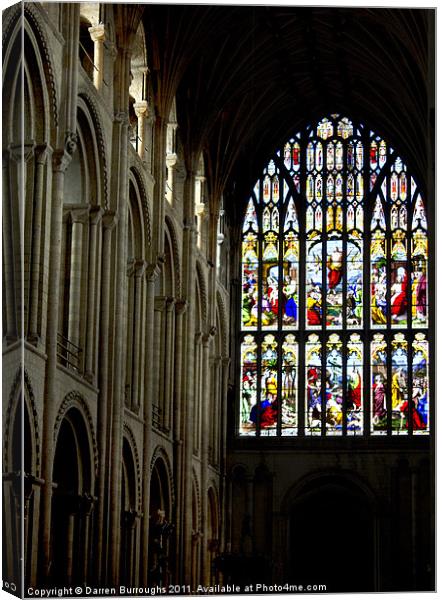 Walls And Windows, Norwich Cathedral Canvas Print by Darren Burroughs