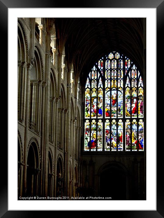Walls And Windows, Norwich Cathedral Framed Mounted Print by Darren Burroughs