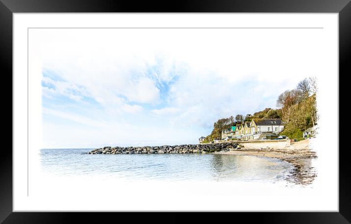 Bay view house defences Framed Mounted Print by Ian Johnston  LRPS