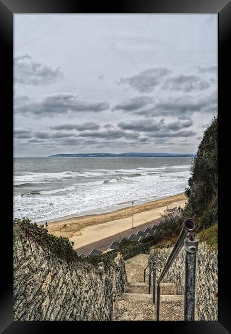 Majestic Views of Bournemouth Beach Framed Print by paul cobb