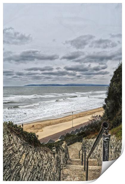 Majestic Views of Bournemouth Beach Print by paul cobb