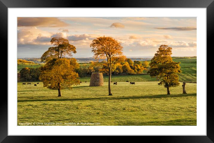 Windmill at Carsington Pasture Framed Mounted Print by Chris Drabble