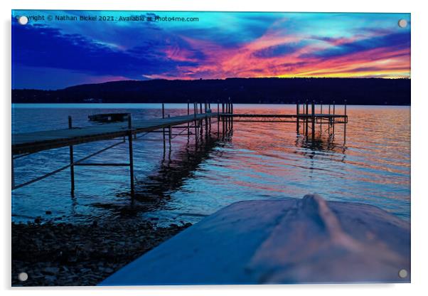 End of Day on Keuka Lake Acrylic by Nathan Bickel