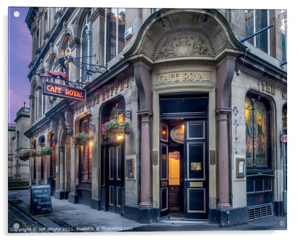Royal Cafe in Edinburgh Acrylic by Jeff Whyte