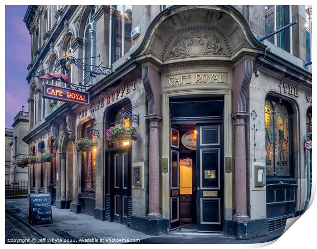 Royal Cafe in Edinburgh Print by Jeff Whyte
