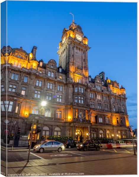 Balmoral Hotel Canvas Print by Jeff Whyte