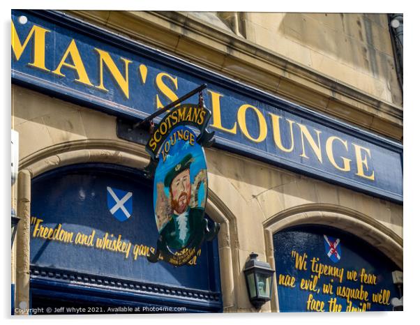 Scotsman's Lounge Acrylic by Jeff Whyte