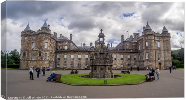 Holyrood Palace Canvas Print by Jeff Whyte