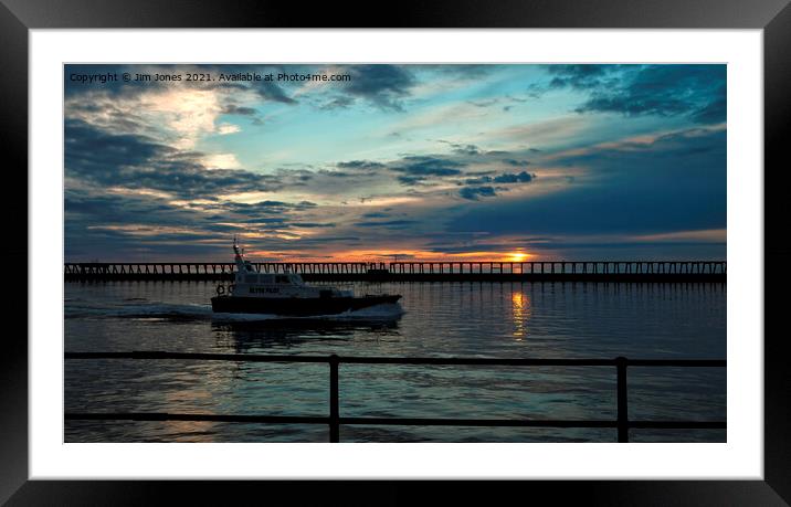 Early Start for the Pilot Cutter - Panorama Framed Mounted Print by Jim Jones