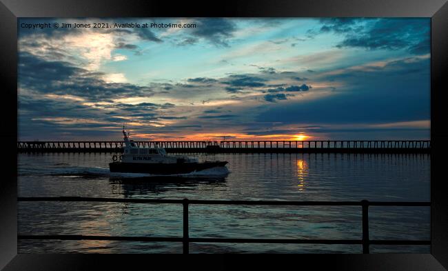 Early Start for the Pilot Cutter - Panorama Framed Print by Jim Jones