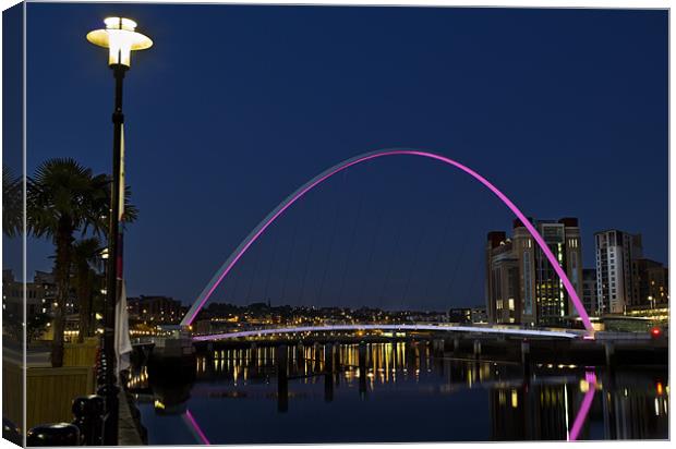 Millennium Bridge in Pink Canvas Print by Kevin Tate