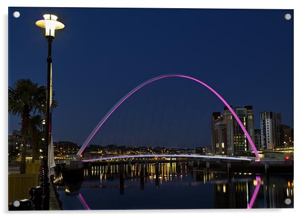 Millennium Bridge in Pink Acrylic by Kevin Tate
