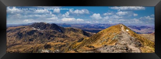 Summit of Ben Vorlich and Stuc a'Chroin  Framed Print by Navin Mistry