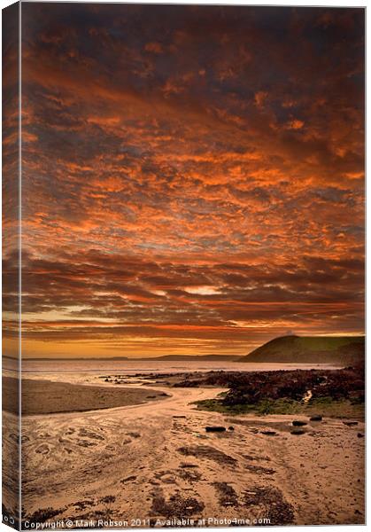 Celtic Sunset Canvas Print by Mark Robson