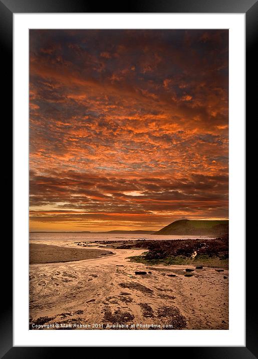 Celtic Sunset Framed Mounted Print by Mark Robson