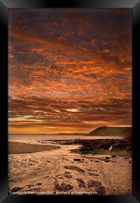 Celtic Sunset Framed Print by Mark Robson