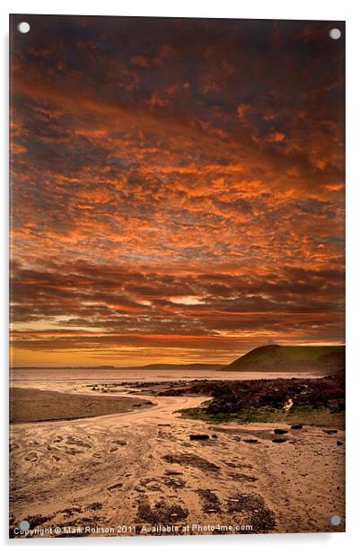 Celtic Sunset Acrylic by Mark Robson