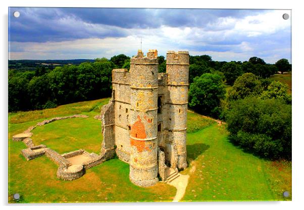 Donnington Castle (Magazine proof) Acrylic by jamie stevens Helicammedia