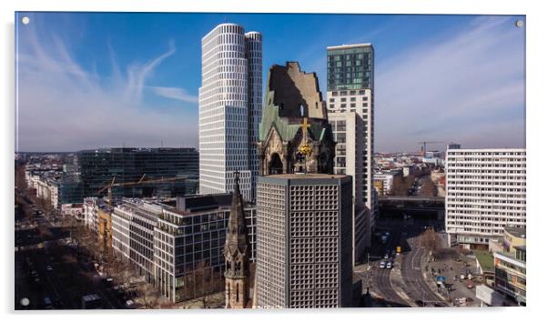 Famous Kaiser Wilhelm Memorial Church in Berlin Acrylic by Erik Lattwein
