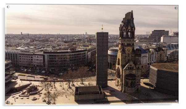 Famous Breitscheidplatz Square Berlin with Kaiser Wilhelm Memorial Church Acrylic by Erik Lattwein