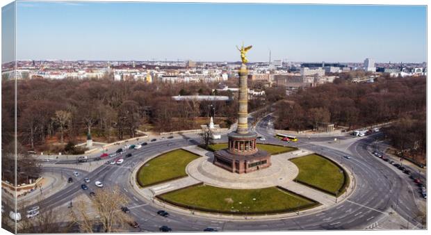 Aerial view over the city of Berlin Canvas Print by Erik Lattwein