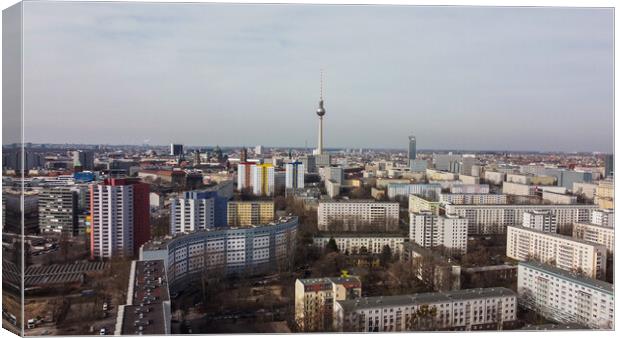 Above the rooftops of Berlin Canvas Print by Erik Lattwein