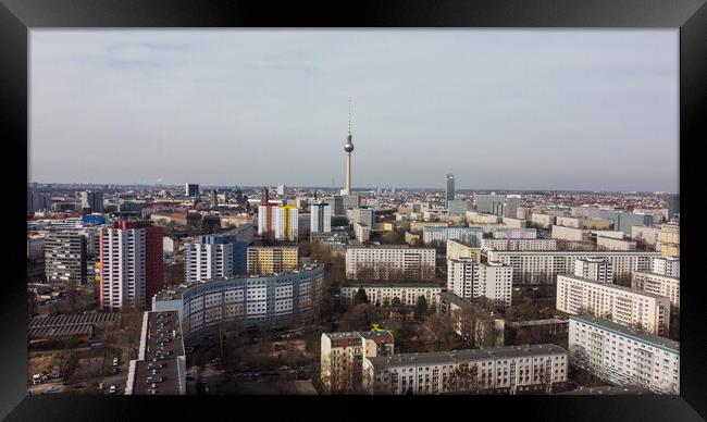 Above the rooftops of Berlin Framed Print by Erik Lattwein