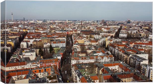 Above the rooftops of Berlin Canvas Print by Erik Lattwein