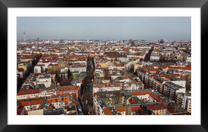 Above the rooftops of Berlin Framed Mounted Print by Erik Lattwein