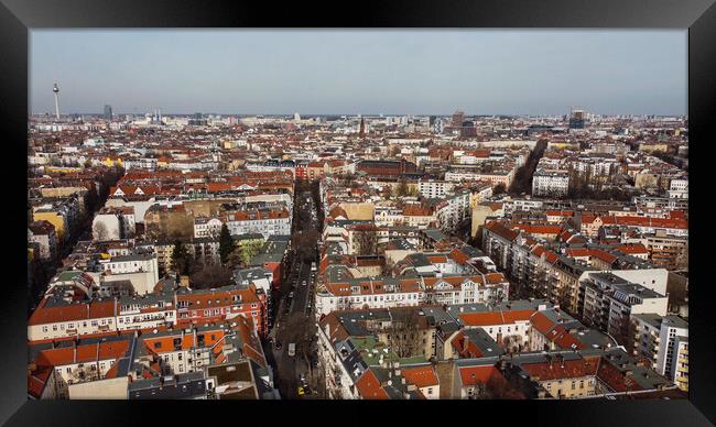 Above the rooftops of Berlin Framed Print by Erik Lattwein