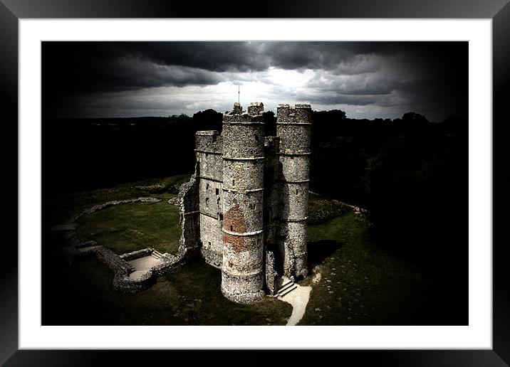 Donnington Castle (The darkness) Framed Mounted Print by jamie stevens Helicammedia