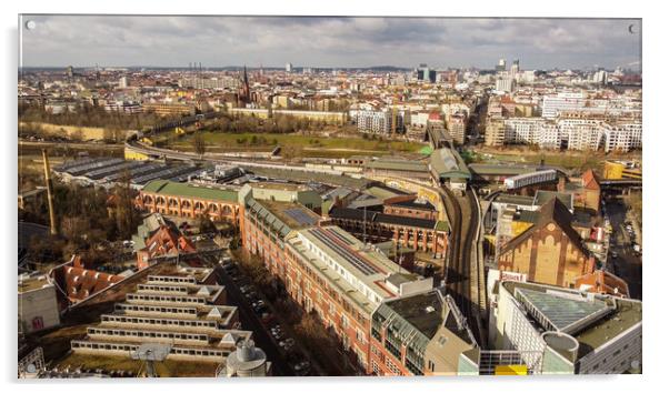 City of Berlin from above Acrylic by Erik Lattwein