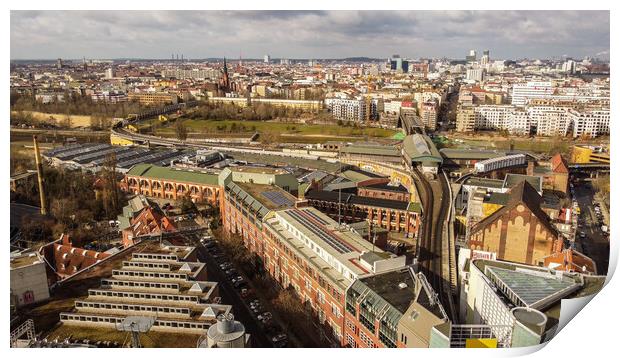 City of Berlin from above Print by Erik Lattwein