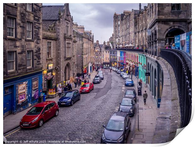 Looking up Victoria Street  Print by Jeff Whyte